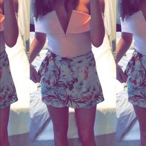 Blush Floral Wrap Skort